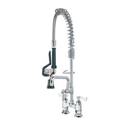 Krowne 18-406L 24 7/8"H Deck Mount Pre Rinse Faucet - 1.2 GPM, Base with Nozzle, Stainless Steel
