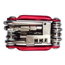 12 in 1 kit di attrezzi multifunzione per la riparazione di biciclette - cacciavite a taglio, cacciavite a croce, chiave esagonale, rompicatena universale, chiave per raggi, con 1 pezzo di leva per pneumatici per biciclette