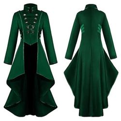 Retrò Vintage Punk Gotico Medievale Cappotto Mascherata Smoking Vampiro Medico della peste Stile Formale Stile Vintage Tinta unita Costume Per donna Stile Steampunk Natale Halloween Carnevale Feste