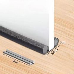 1pc tappo antispiffero da 36,6 pollici sotto la porta antirumore nero tappi per fessure porta d'ingresso paraspifferi per la parte inferiore delle porte regolabile doppia porta tiraggio