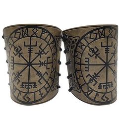 Retrò Vintage Medievale 17° secolo Armatura Mascherata Polsino Cavaliere Vichingo Straniero Ranger Elfico Tiro con l'arco Costume Per uomo Per donna Vichingo Mascherata Festa / Sera Adulti 1 Supporto