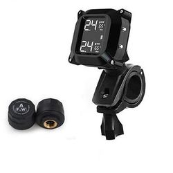 moto tpms sistema di allarme per il monitoraggio della temperatura dei pneumatici della pressione dei pneumatici del motore con 2 sensori esterni