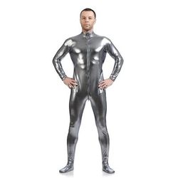 Costume di Carnevale Tuta Intera Tute Zentai Lucide Costume Cosplay Tuta di pelle Tinta unita Sesso Costume Sexy Per uomo Per donna Costume per Halloween Adulti
