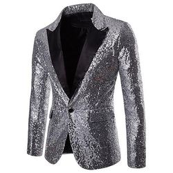 Disco Anni '80 Completi Blazer Blazer con Colletto a Revers Risvolto a punta Normale Disco Paillettes Costume Per uomo Costume di Carnevale Halloween Mascherata Feste Club Parata dell'Orgoglio