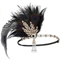 Cappelli Fascia per capelli da ballerina charleston Cerchietto con piume Retrò vintage 1920s Lega Per Il grande Gatsby Cosplay Carnevale Per donna Bigiotteria Gioielleria di moda