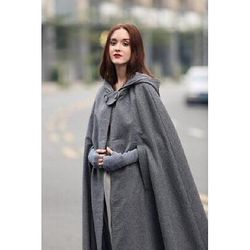 Per donna Cappotto Mantello / mantelle Carnevale Feste Halloween Autunno Inverno Lungo Cappotto Morbido Antivento Moda Stile vintage Moderno Giacca Senza maniche Tinta unica Colore puro Multistrato