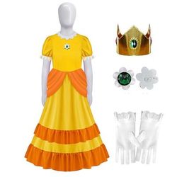 Videogioco dell'idraulico Principessa Galattica Principessa Stellare Principessa delle Stelle principessa pesca Vestito Costume Cosplay Costume di fantasia Film Ragazze Bambini Adulti Halloween