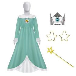 Videogioco dell'idraulico Principessa Galattica Principessa Stellare Principessa delle Stelle principessa pesca Vestito Costume Cosplay Costume di fantasia Film Ragazze Bambini Adulti Halloween