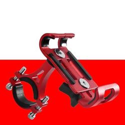 supporto per telefono bici antiscivolo regolabile / retrattile universale per bici da strada mountain bike mtb lega di alluminio ciclismo bicicletta nero rosso blu