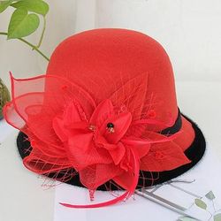 Anni 1950 Retrò Vintage Cappello Costume Per donna San Valentino Derby Ascot Festival delle corse di cavalli Adulti Cappello
