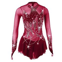 Vestito da pattinaggio artistico Per donna Da ragazza Pattinaggio sul ghiaccio Vestiti Completi Rosa baby Lilla Nero Elevata elasticità Competizione Vestiti da pattinaggio sul ghiaccio Fatto a mano