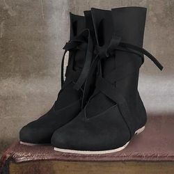 Retrò Vintage Medievale Rinascimento Scarpe Stivali jazz piatti Scarpe da Ballo Pirata Vichingo Ranger Elfico Costume Per uomo Per donna Unisex Celtico Costumi da pirata Halloween Mascherata Festa