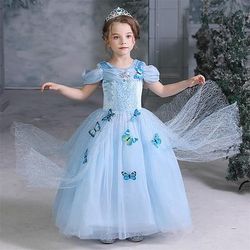 Settimana del libro 2026 Regina delle nevi Cenerentola Fiaba Principessa Vestito Abito da damigella Natale Sottoveste a-linea Abito da vacanza for Ragazze Bambino Settimana del libro Matrimonio
