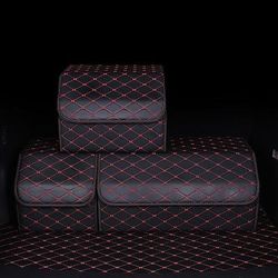 1 pz Organizzatore del bagagliaio dell'auto Impermeabile Pieghevole Massima capacità PU Per SUV Camion Van