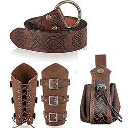 Retrò Vintage Medievale Steampunk Cintura in Vita Fodero Borsello da Cintura Pirata Vichingo Ranger Elfico Costume Unisex Celtico Vichingo Halloween Carnevale Performance Feste LARP Adulti Borsa