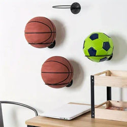 3pcs Basketball Volleyball Soccer Display Holders Home Ball Rack On The Wall Ball Rack Put The Ball Rack Football Display Racks