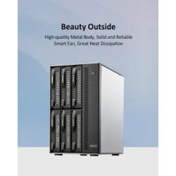 TERRAMASTER D6-320 External Hard Drive Enclosure - USB 3.2 Gen2 10Gbps Type-C HDD Storage Hot Swappable Plug and Play (Diskless)