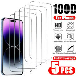 5Pcs Tempered Glass for IPhone 14 13 12 11 Pro Max Screen Protector for IPhone 11 13Mini 7 8 14 Plus