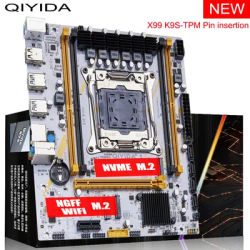 QIYIDA X99 motherboard LGA 2011 3 X99 C612chip with M.2 slot Support DDR4 Memory SATA3.0 USB3.0 PCI16X tpm2.0 msi14pin