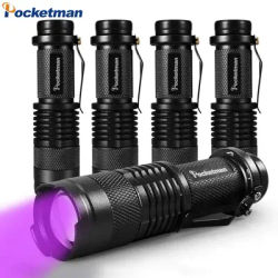 UV Black Light Flashlights 395-400nm UV Flashlight Mini Blacklight Handheld Portable Torch Pet Urine Detector for Bed Bug