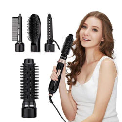 4 in 1 Salon Hot Air Brush Hair Blow Dryer Brushes Set Curler Combo Interchangeable Brush Head Salon Blow Dryer