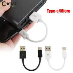 10cm White/black Type C Micro USB Cable Short Fast Charging For Android Phone Sync Data Cord USB