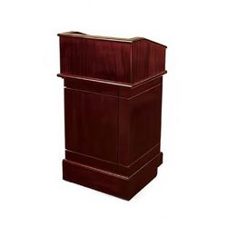 Forbes Industries 5903 Floor Podium w/ 2 Shelves - 26"W x 23"D x 47"H, Wood Veneer, Brown