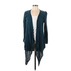 Cable & Gauge Cardigan Sweater: Teal - Women's Size Large