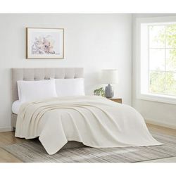 Heritage Cotton Waffle Blanket by Cannon in Ivory (Size FL/QUE)