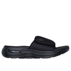 Skechers Men's GO WALK Arch Fit Sandal - Manta Ray Bay Sandals | Size 11.0 | Black | Textile/Synthetic | Vegan | Machine Washable