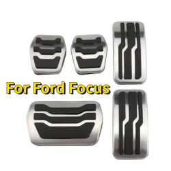 AT MT pedale carburante in acciaio inox pedali freno resto pedale Set copertura per Ford Focus 2 3 4