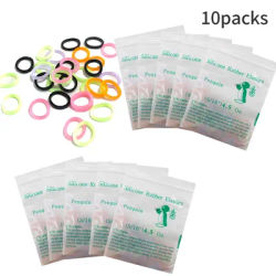 10 Bags 1000 Pcs Colorful Orthodontic Elastic Band 4.5 OZ 1/8" 3/16" 1/4" 5/16" 3/8"