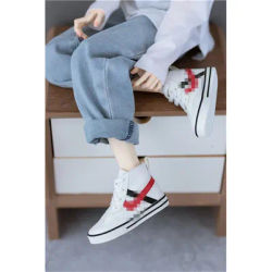 BJD/SD Doll Board Sports Shoes Boys Handsome Flat Soled White Black Casual Sneakers 1/4 1/3 Mini Boots Gifts Doll Accessories