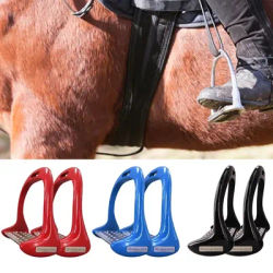 1 Pair Pedal Equipment Horse Stirrups Anti Slip Equestrian Safety Aluminium Alloy Riding Treads Lightweight Outdoor Sports