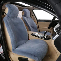 Coprisedili per auto Set cuscino per seggiolino auto anteriore in pelliccia Faux Fur coprisedile per