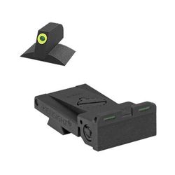 Kensight Bomar BMCS Beveled Blade Adjustable Target 1911 Rear Night Sight Set Green 990-028