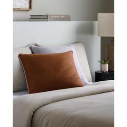Rizzo 22" Square Modern Wool Medium Brown/Light Gray Throw Pillow - Boutique Rugs