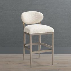 Gwyneth Bar & Counter Stool - 26" Counter Height, Sable Counter Stool, Snow Crypton Nomad Performance - Frontgate