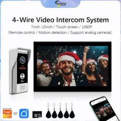 TUYA 1080P 7/10 Inch WiFi Video Intercom Smart Home APP Wireless Video Door Phone RFID Access Control System for Villa Apartment
