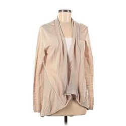 Cable & Gauge Cardigan Sweater: Tan - Women's Size Medium