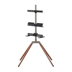 One For All WM 7475 Quadpod Universal TV Stand for 32 to 70" Displays (Walnut & Gun Met WM7475