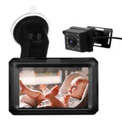 Baby Car Mirror1080P Baby Monitor con fotocamera Baby Car Mirror con schermo IPS da 4.3 ''funzione