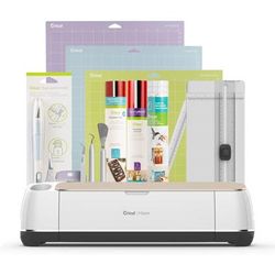 Cricut Certified Refurbished Cricut Maker + Essentials Bundle + Cricut Access Subscription | Champagne