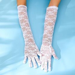 Guanti da opera Guanti lunghi Guanti da sera Guanti lunghi Retrò vintage Ruggenti anni '20 1920s Pizzo Per Ragazza emancipata Cosplay Carnevale Per donna Bigiotteria Gioielleria di moda