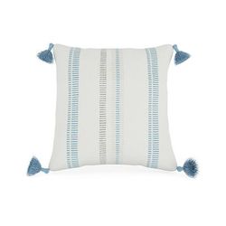 Kessler Stripe Indoor/Outdoor Pillow - Glacier, 13" x 20" Lumbar Glacier - Frontgate