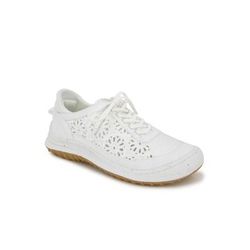 Wide Width Women's Sunny Plant Based Lace Up Sneaker by Jambu in White (Size 8 1/2 W)