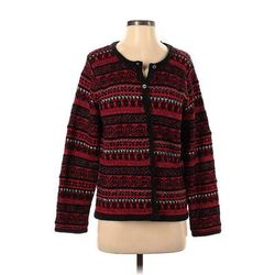 Crazy Horse Cardigan Sweater: Red Batik - Women's Size Small
