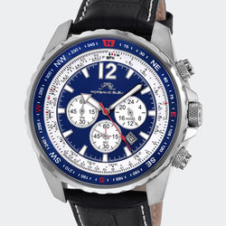 Porsamo Bleu Martin Men's Chronograph Watch - 352AMAL - Black - 46MM