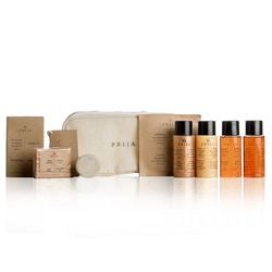 Prija Essential Travel Pack - For Your Hair & Body Care - Travel Size - Vegan Friendly - Dermatologically Tested - Brown