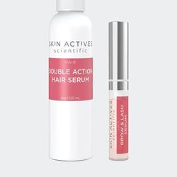 Skin Actives Scientific Double Action Hair Serum & Brow And Lash Serum Set